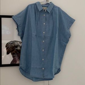 Madewell short sleeve button down xs with tags